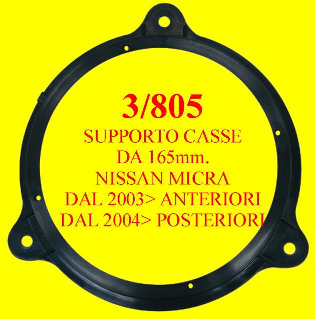 SUPPORTO ADATTATORE CASSE ALTOPARLANTE NISSAN MICRA 165  